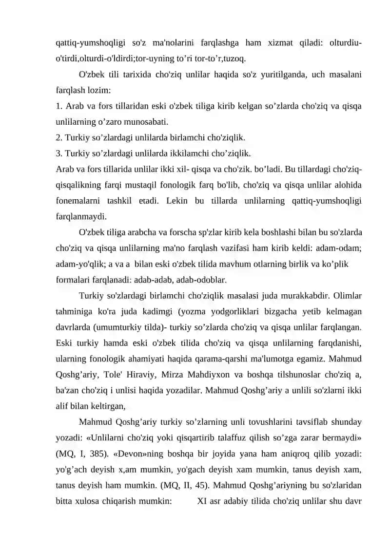 Eski o'zbek tilida unlilar tizimi 4