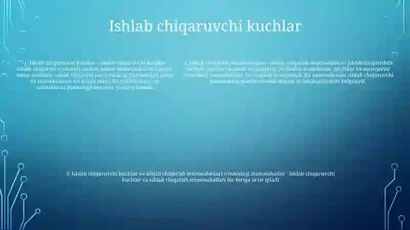 Ishlab chiqarish kuchlari va ishlab chiqarish munosabatlari 4