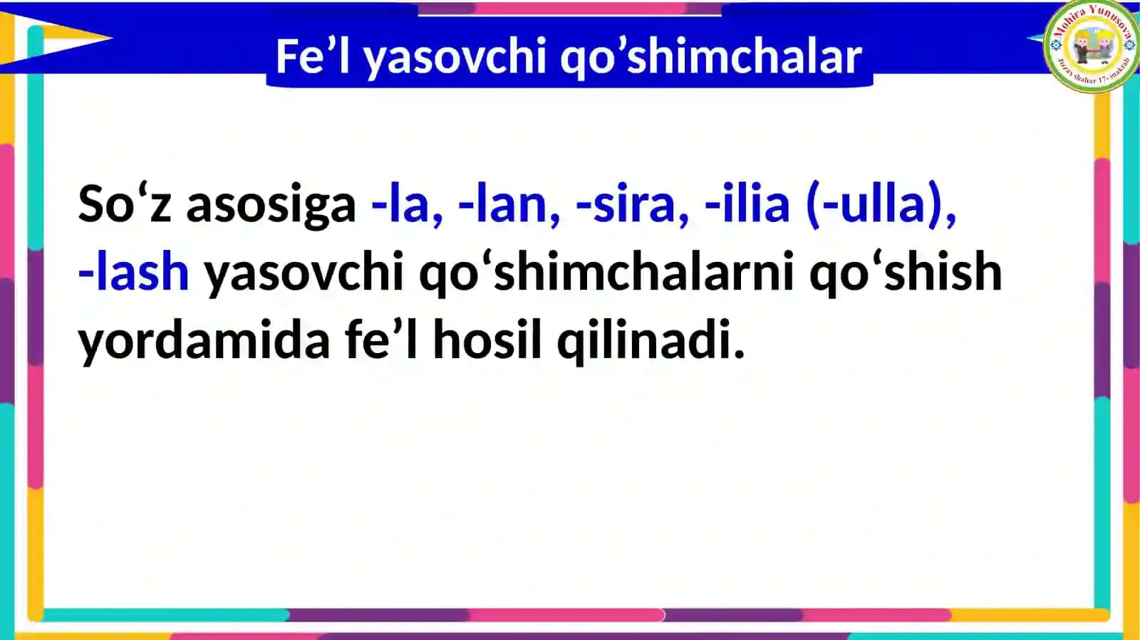 Fe'lyasovchiqo'shimchalarningimlosi 4