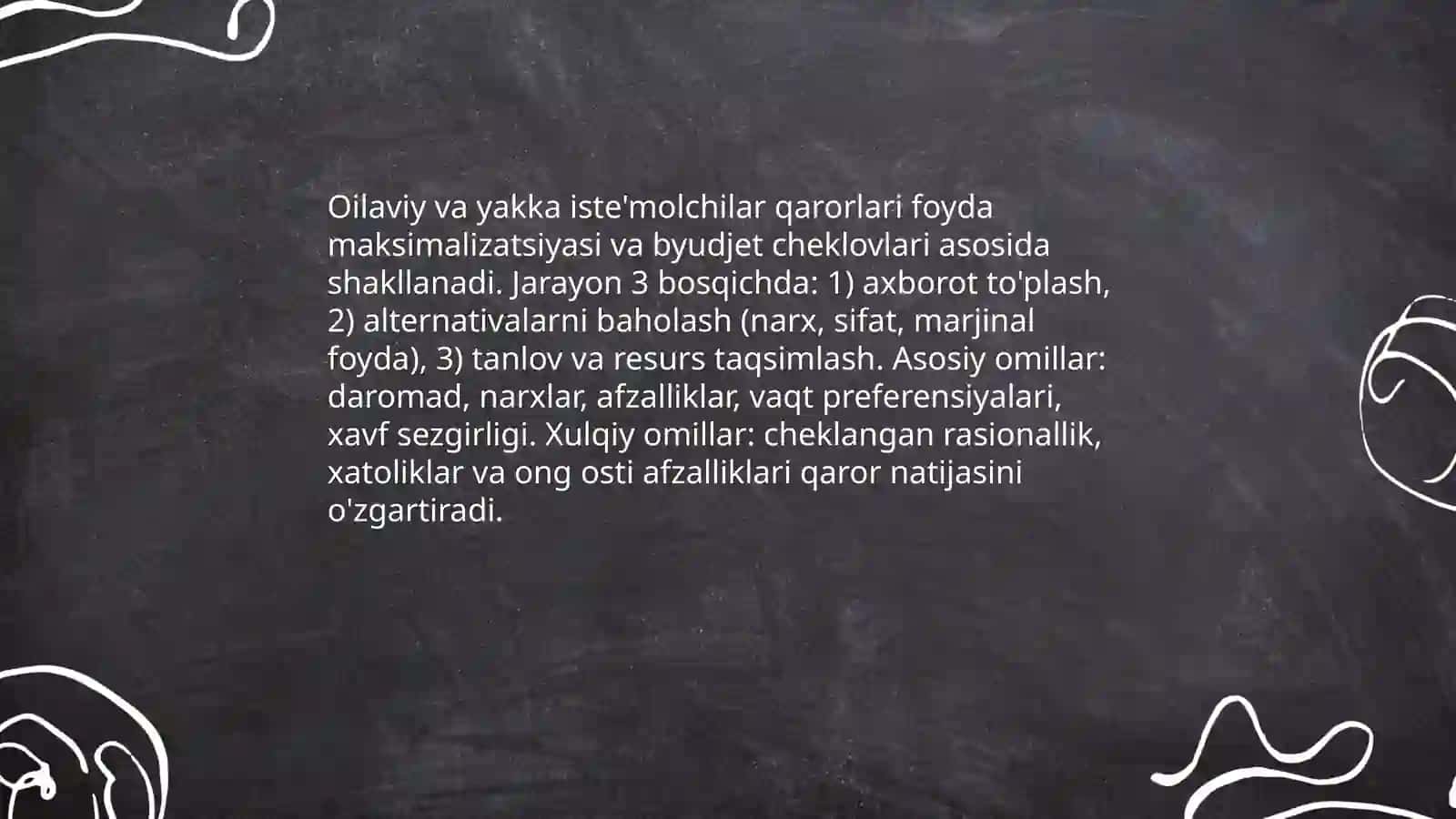 Milliy iqtisodiyot va uning mikroiqtisodiy oʻlchamlari 4