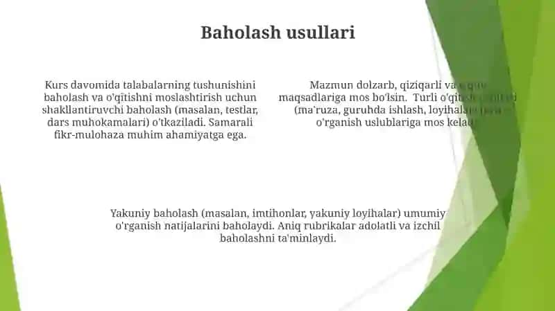 TA'LIM MAZMUNI VA METODLARI 4