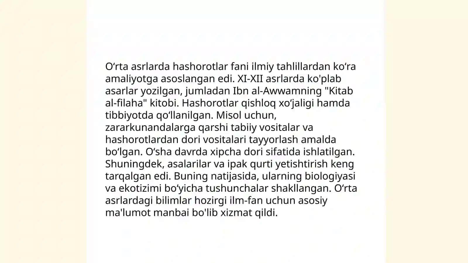 Entomologiya fanining rivojlanish tarixi, hasharotlar evolgutsiyasini tahlil etish 4