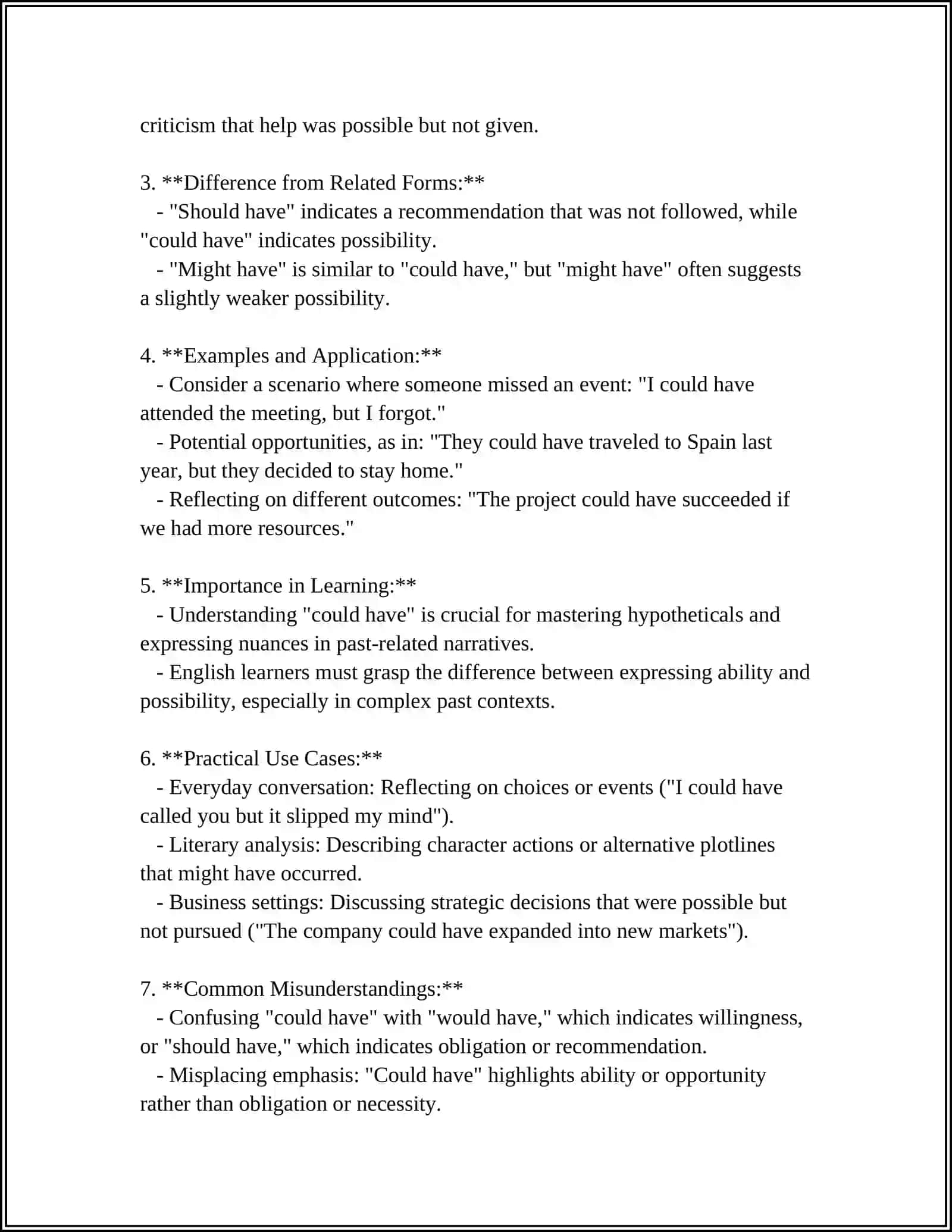 PAST MODALS 4
