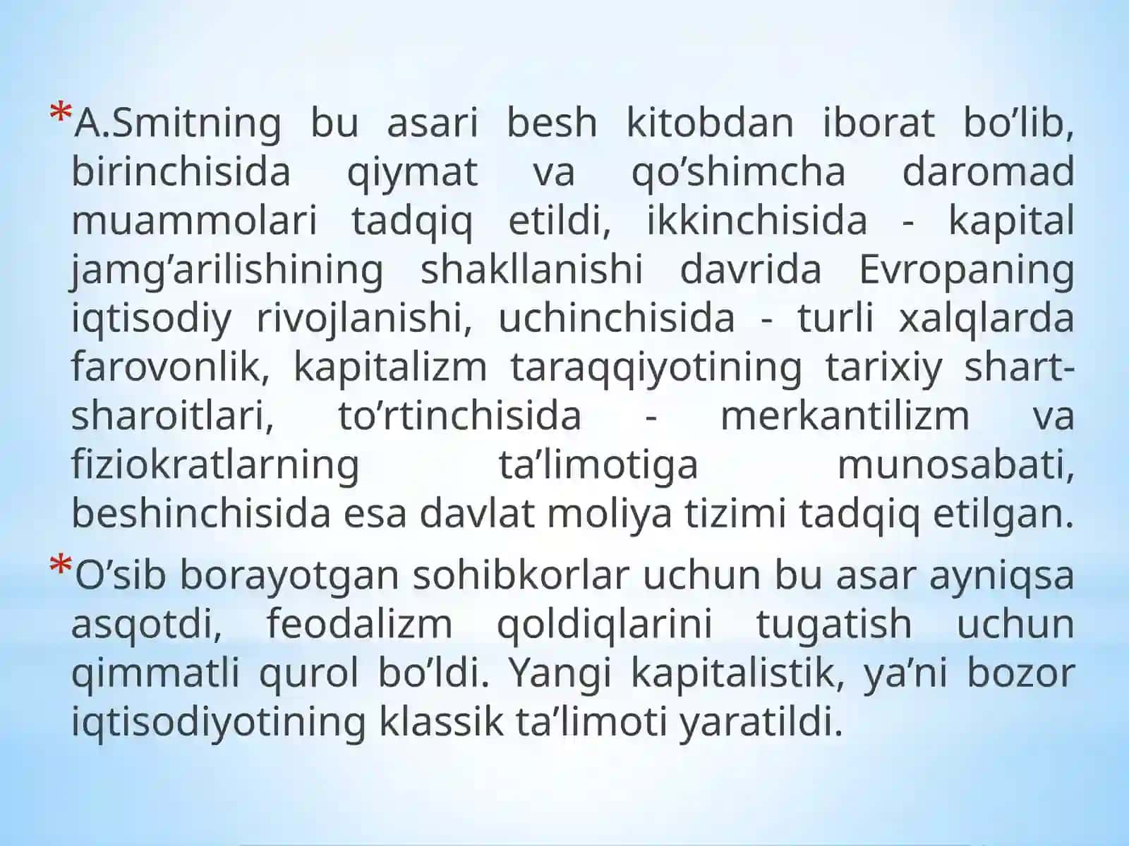 KLASSIK IQTISODIY MAKTABNING TO’LA SHAKLLANISHI 4