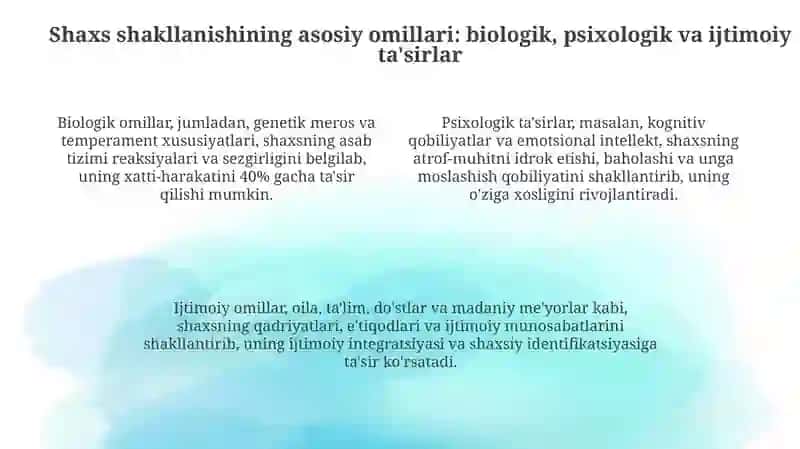 Individ, shaxs, individuallik tushunchasi 4