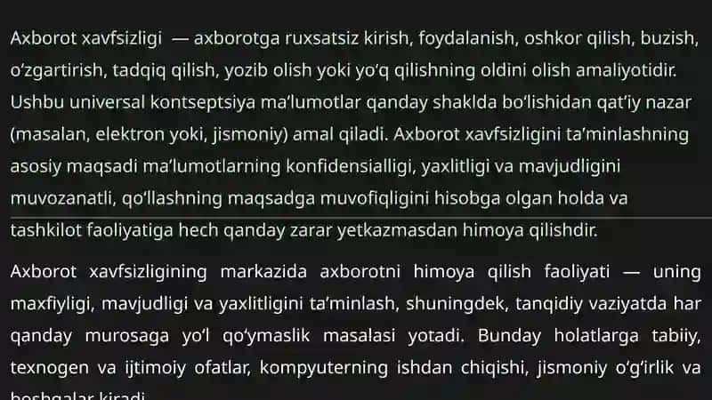 SEMINAR MASHG‘ULOTI. AXBOROT XAVFSIZLIGI VA MILLIY MAFKURA 4