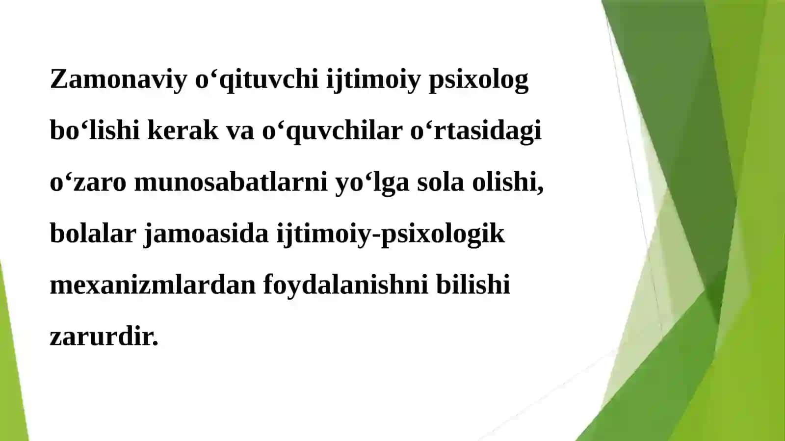 O’QITUVCHI PSIXOLOGIYASI. PEDAGOGIK QOBILIYATLAR 4