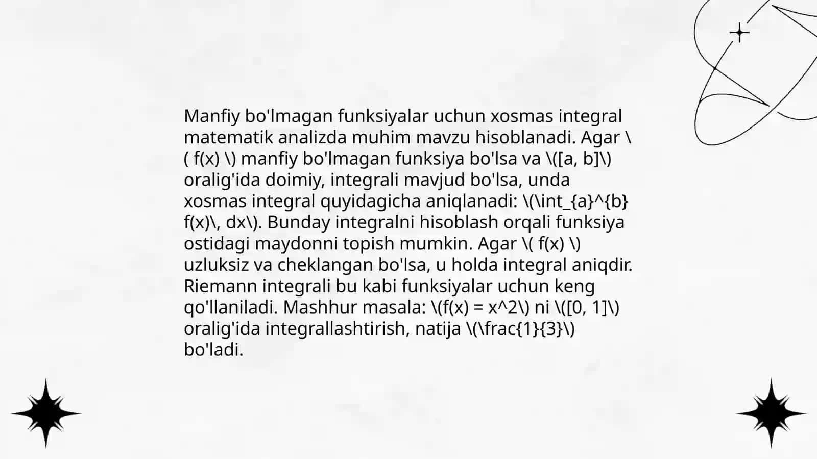 Birinchi tur xosmas integrallar 4