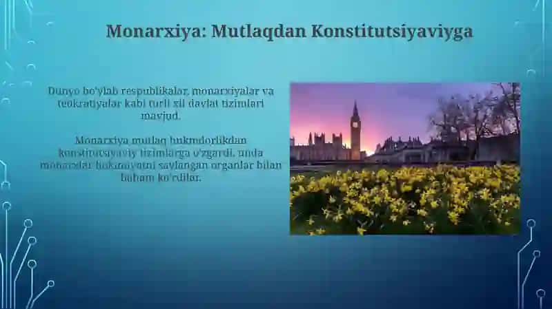 Dunyo mamlakatlarining davlat tuzumi va boshqarilish shakllari 4