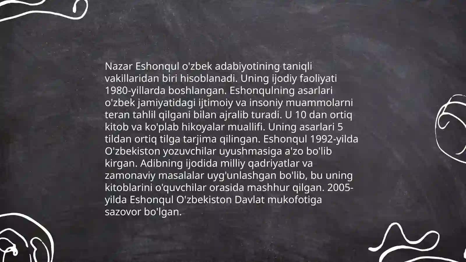 O‘zbek qissachiligida davr va shaxs muammosi ( Nazar Eshonqul) 4