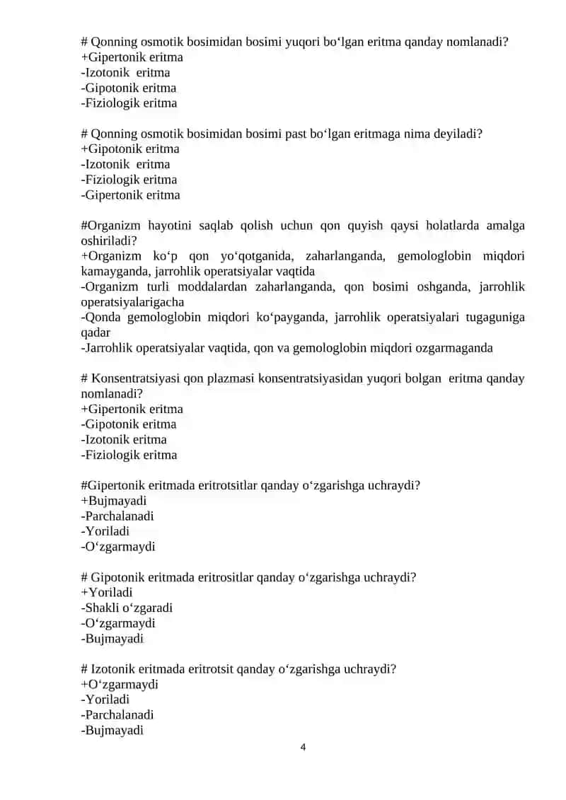 Hayvonlar Fiziologiyasi 4
