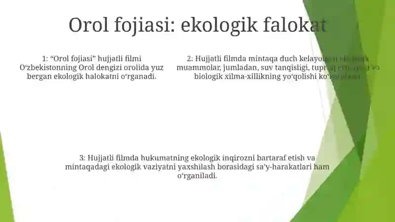 Ekologik Ahvol Uzbekistonda 4