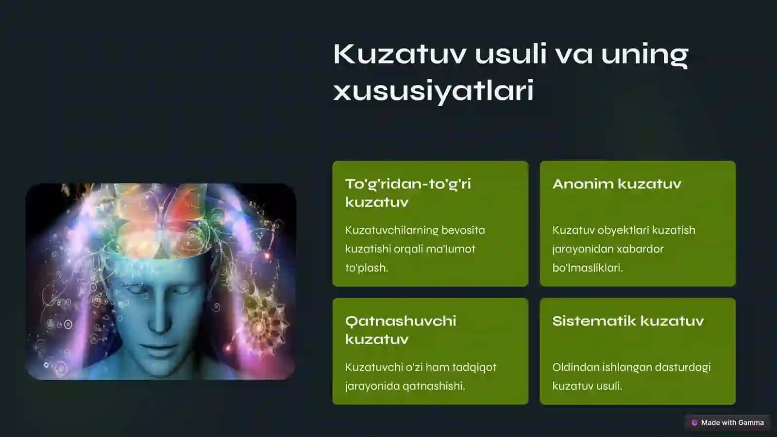 Hozirgi zamon psixologiyasining tadqiqot metodlari 4