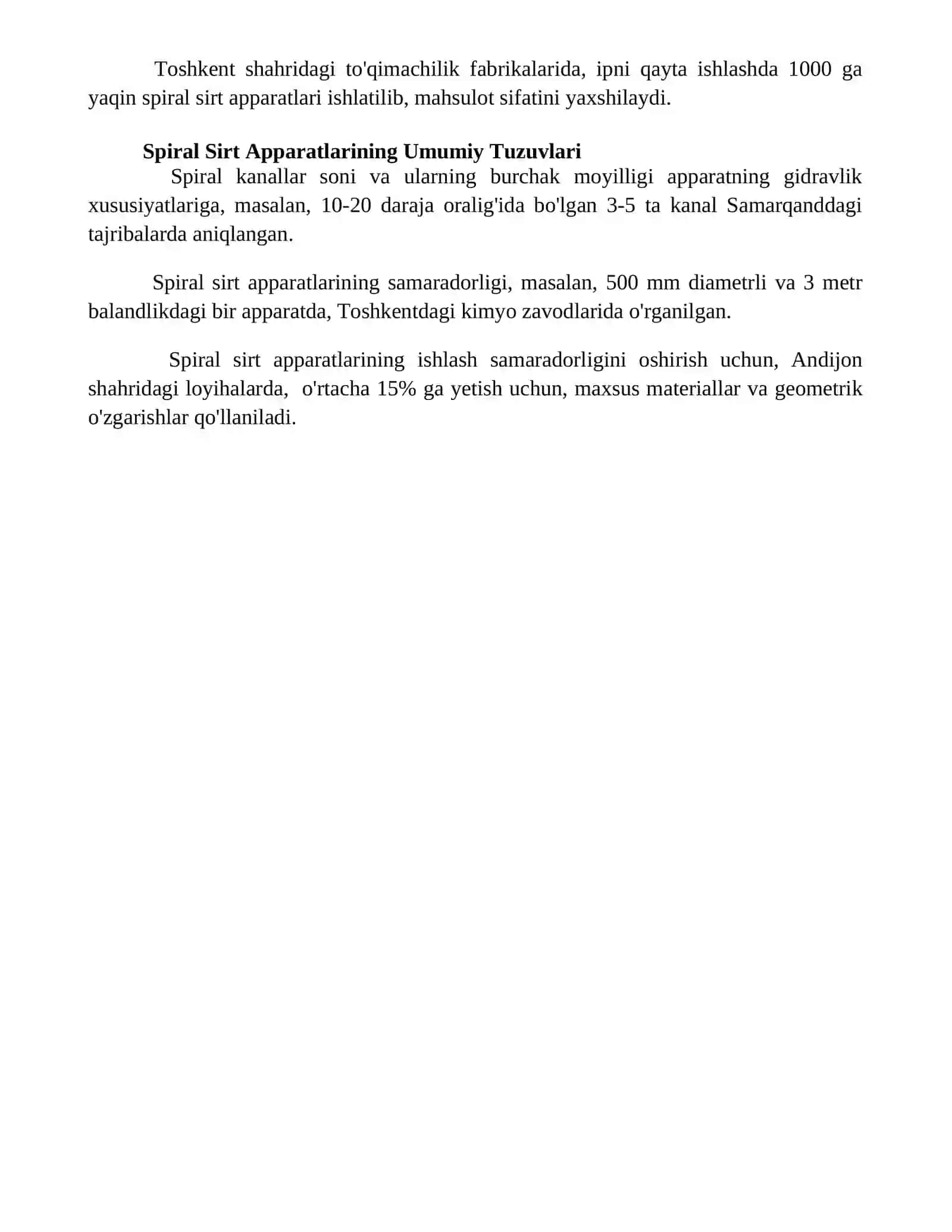 Spiral Sirt Apparatlarining Ishlash Xususiyatlari 4