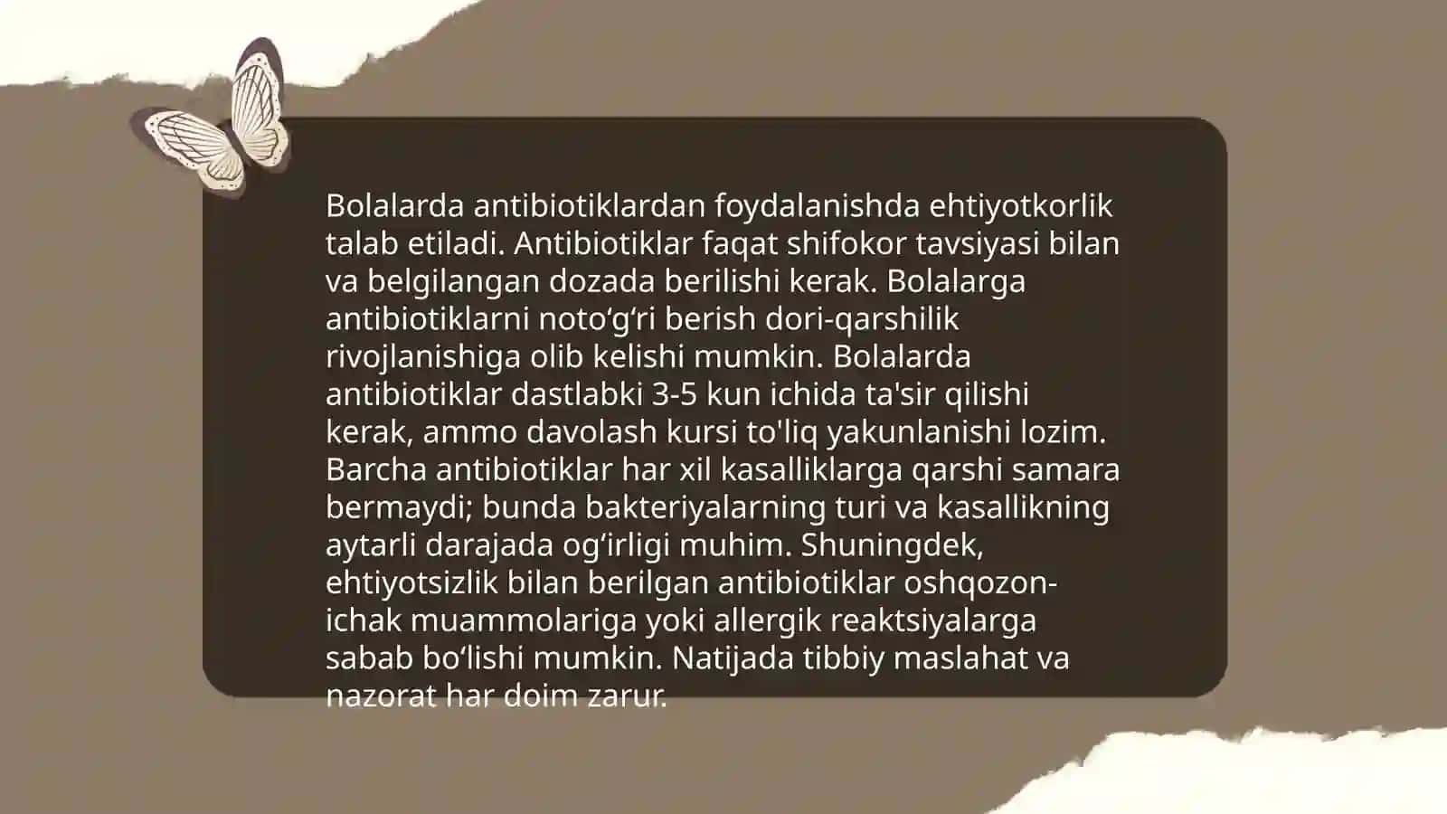 Pediatriya amaliyotida dorilarni qoʻllanishi 4