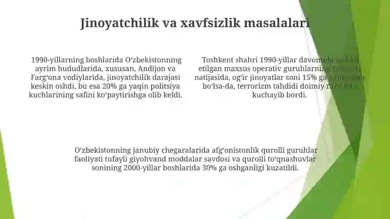 Oʻzbekistondagi ijtimoiy-siyosiy vaziyat 4