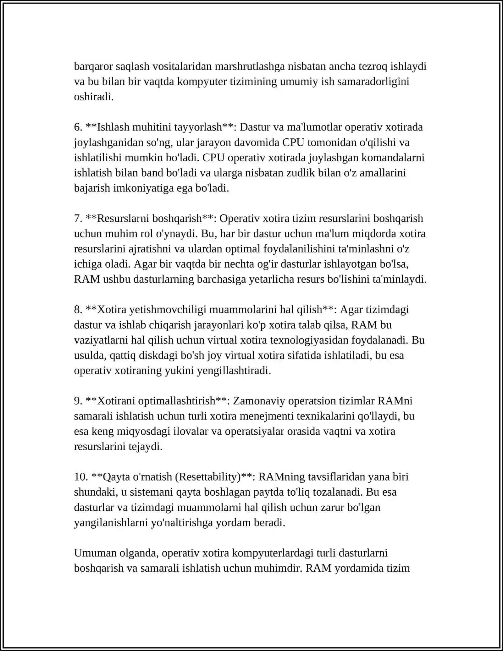 OPERATIV XOTIRA (RAM) TURLARI VA ULARNING FARQLARI 4
