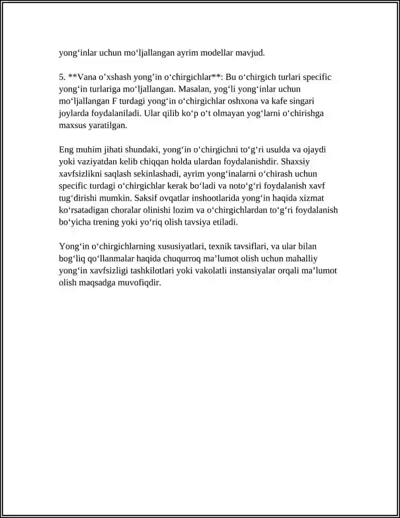YONGʻIN XAVFSIZLIK VOSITALARI VA ULARNING ISHLATILISHI 4