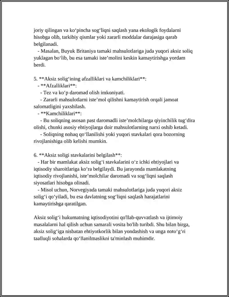 AKSIZ SOLIG'INI HISOBLASH VA BUDJETGA O'TKAZISH TARTIBI 4