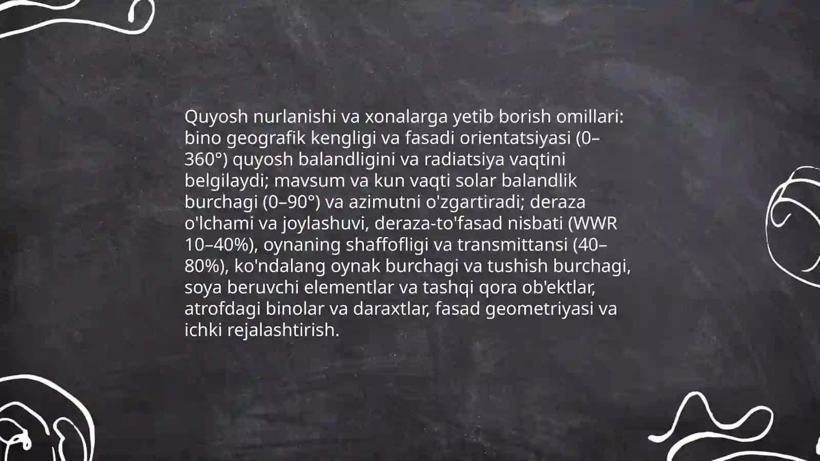 Xonalarning insolyatsiyasi haqida tushuncha, uning ahamiyati 4
