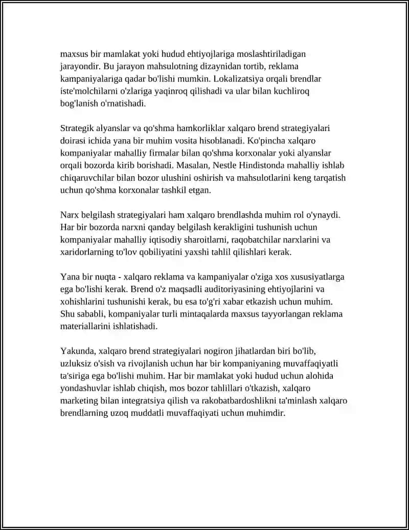 Xalqaro brend strategiyalari 4