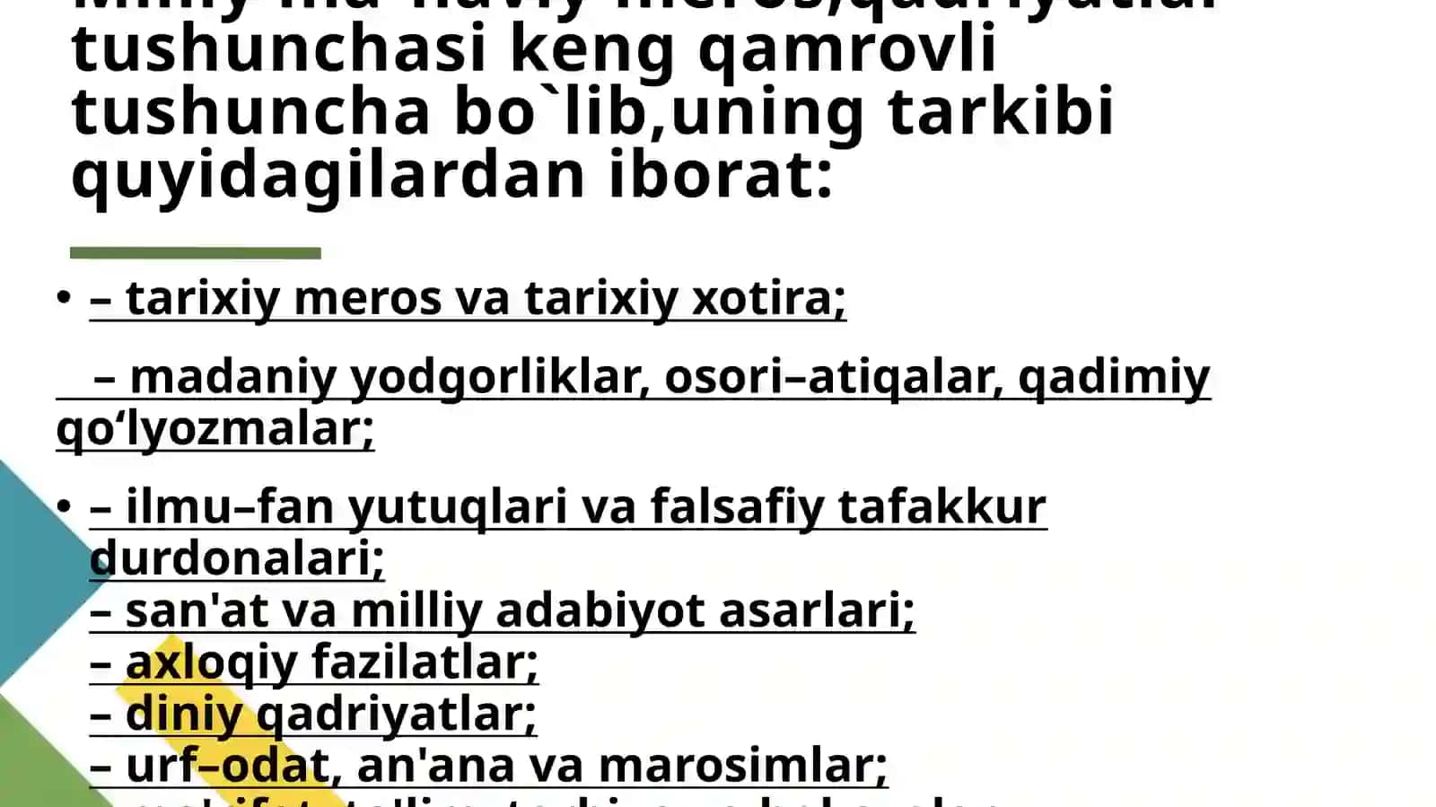 Mustaqillik yillarida Oʻzbekistondagi maʼnaviy va madaniy hayot 4