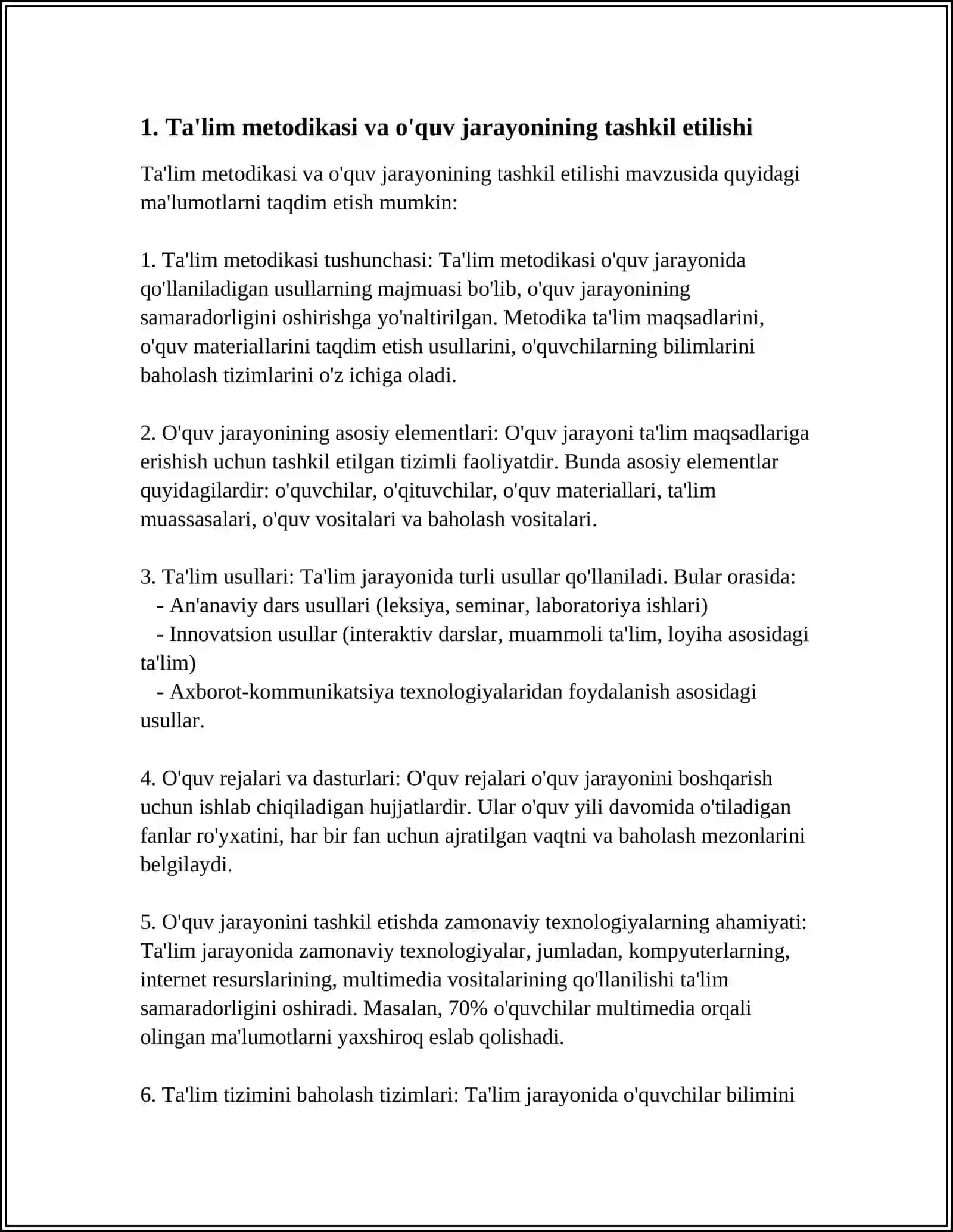 BOSHLANGʻICH SINFLARDA TAʼLIM METODIKASI VA VOSITALARI 4