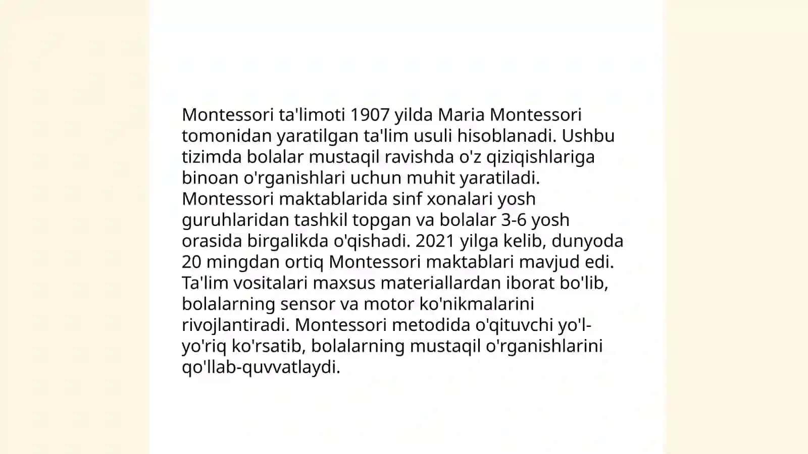 Mariya Montossore hayoti va ijodi 4