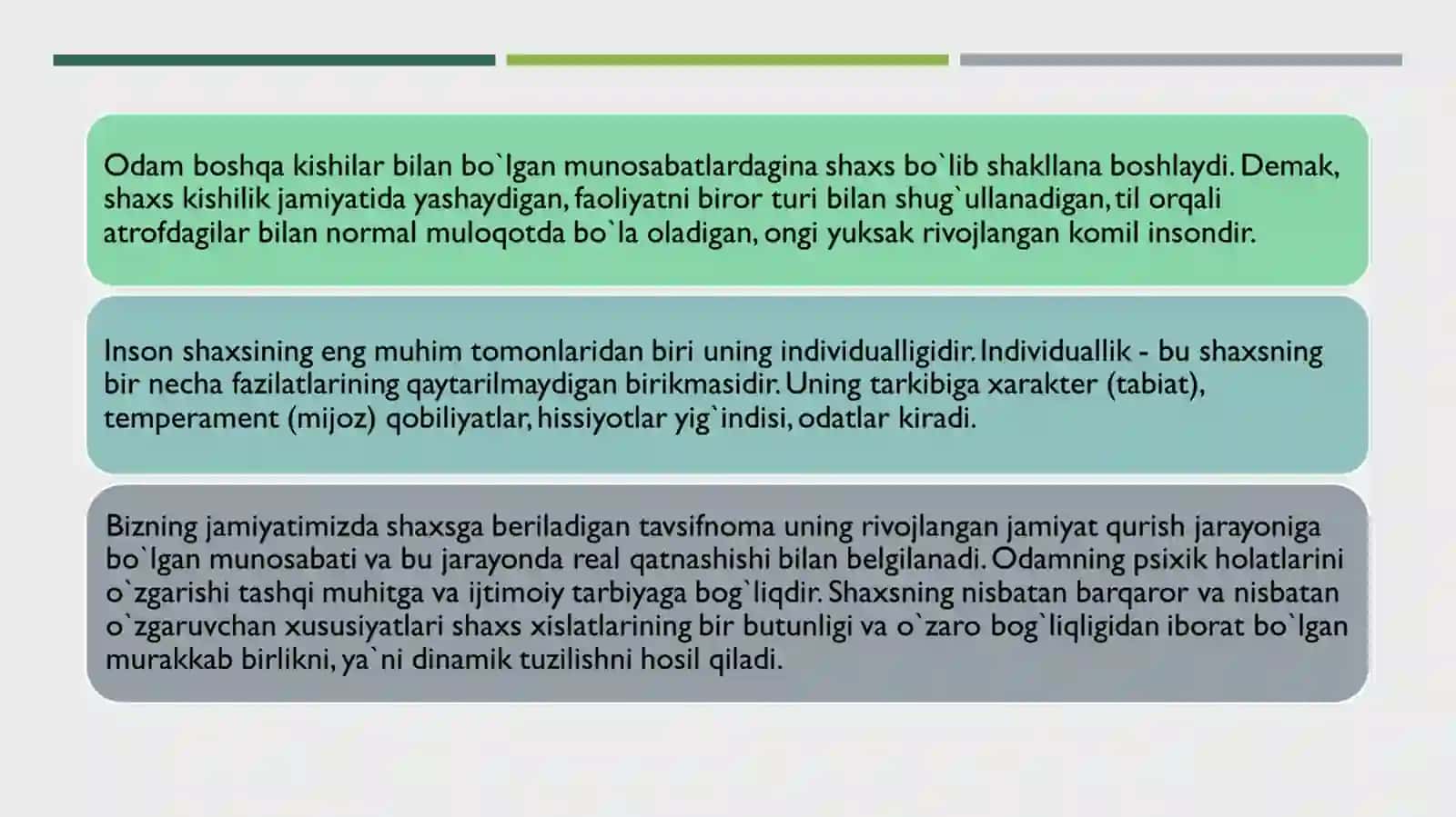 SHAXS SHAKLLANISHIGA TA'SIR ETUVCHIASOSIY OMILLAR 4