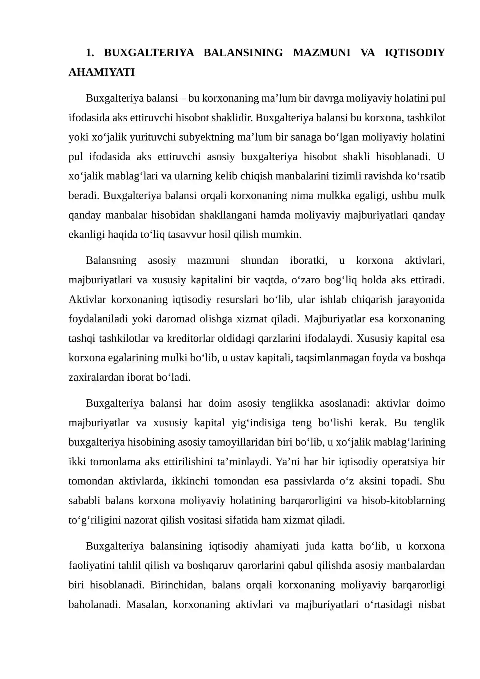 BUXGALTERIYA BALANSI: MAZMUNI VA TUZILISHI 4