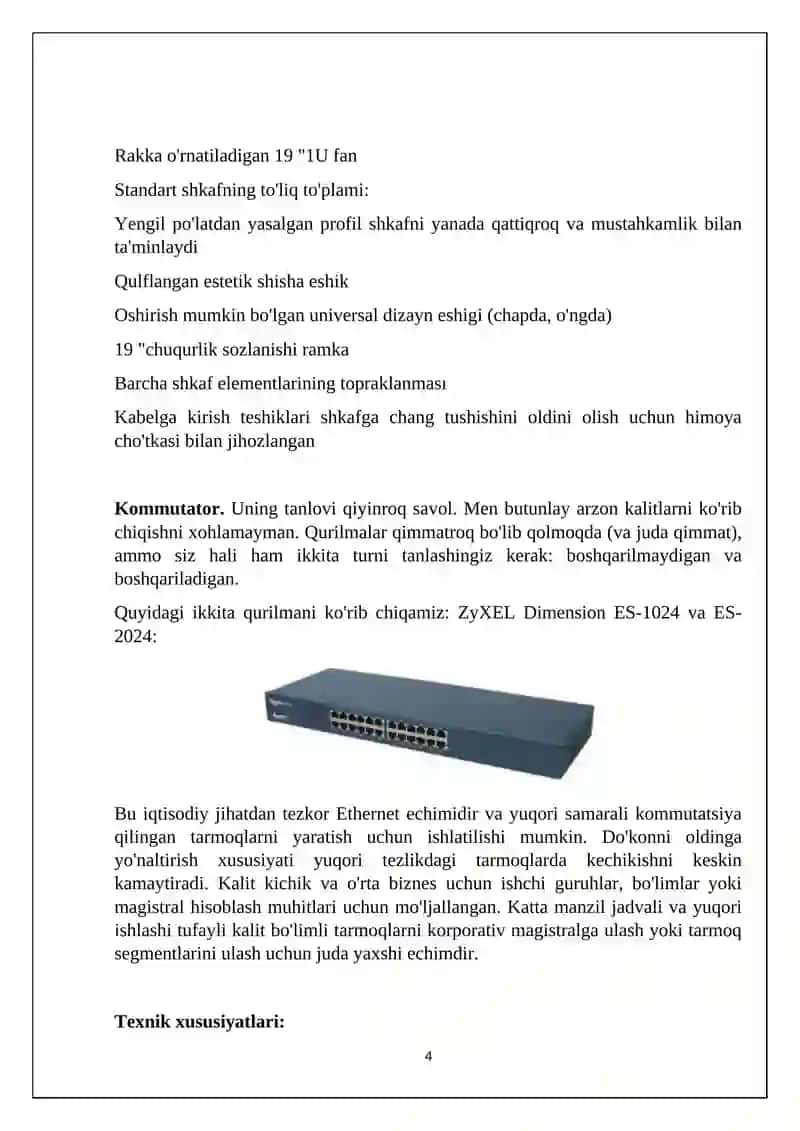 IT korxonaning tarmoq tizimini loyihalash 4