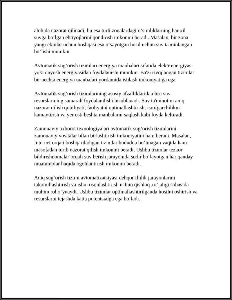 Sugʻorish Tizimlarini Avtomatik Boshqarish Asoslari 4