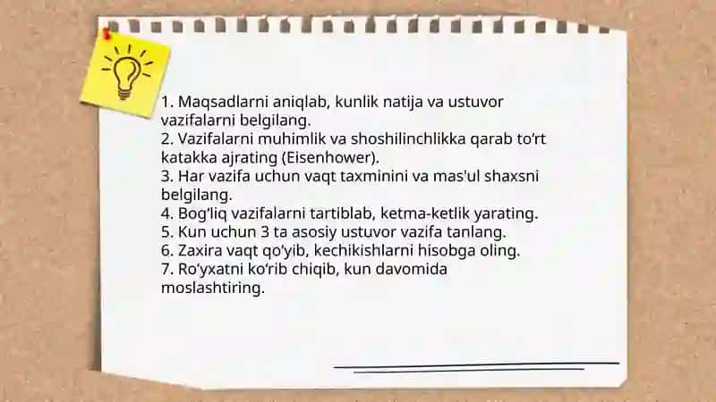 Guruhning kun tartibini to‘g‘ri rejalashtirish 4