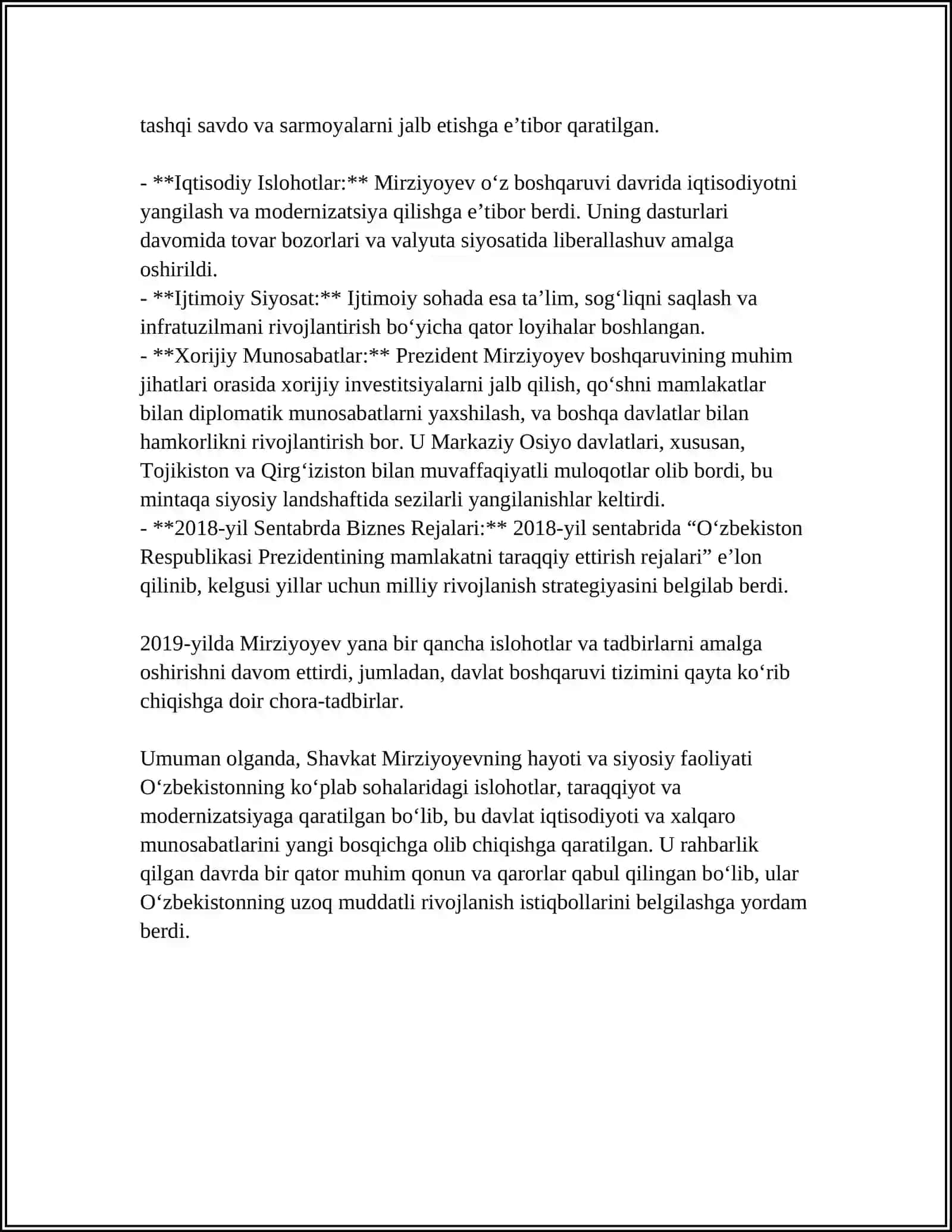 SHAVKAT MIRZIYOYEVNING "MILLIY TIKLANISHDAN, MILLIY YUKSALISH SARI" ASARI HAQIDA MA'LUMOT 4