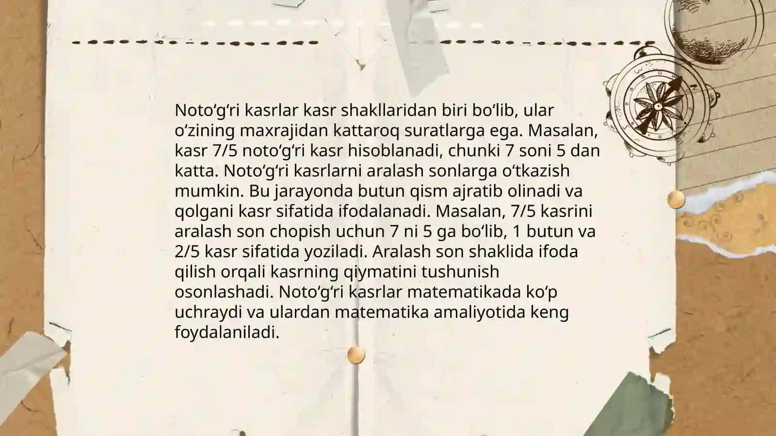 To‘g‘ri kasrni noto‘g‘ri kasrga ko‘paytirish 4