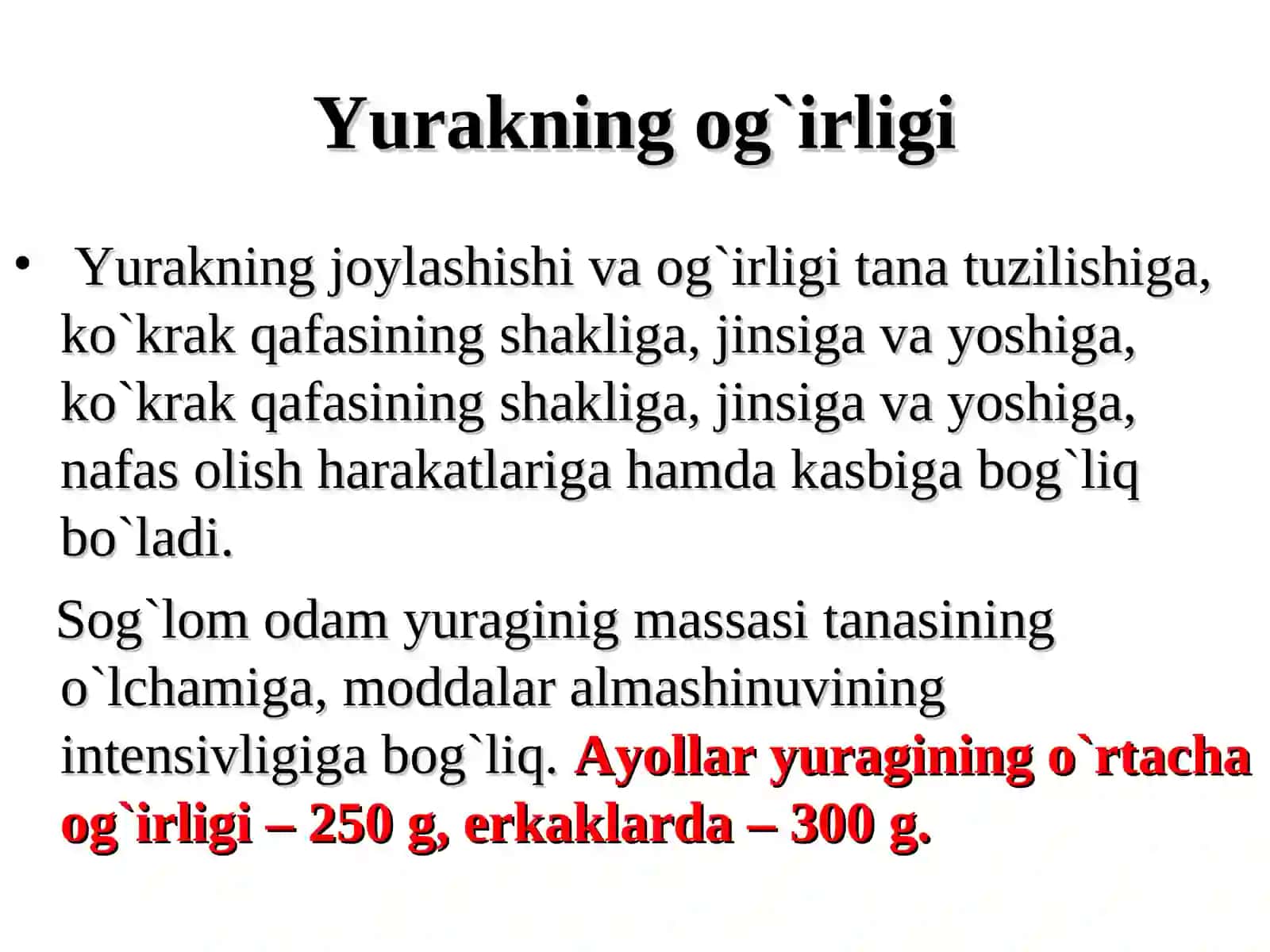 Yurak qon tomir sistemalarining yosh xususiyatlari va gigiyenasi 4