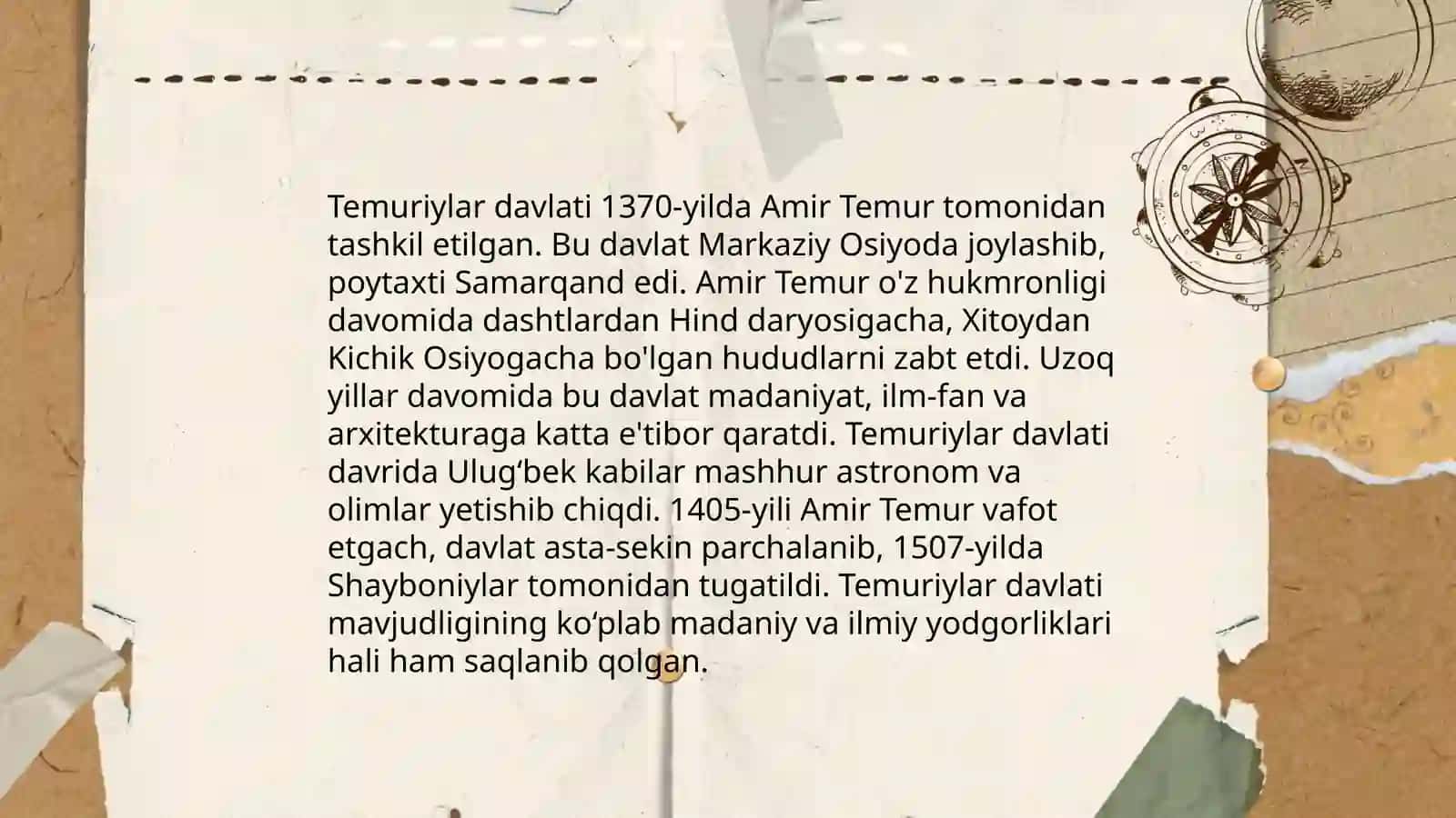 Amir Temurning davlatchilik siyosati 4