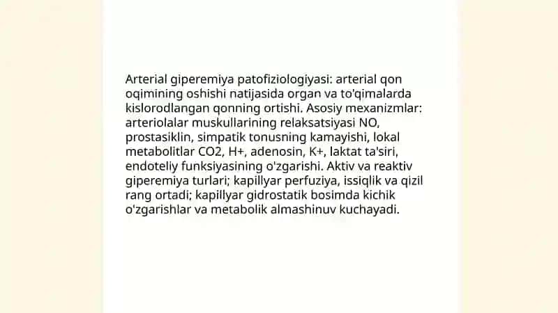 Arterial va venoz giperemiya 4