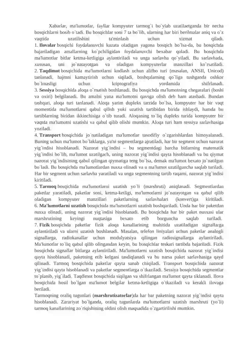 Kompyuter tarmoqlari va ularning ahamiyati 4