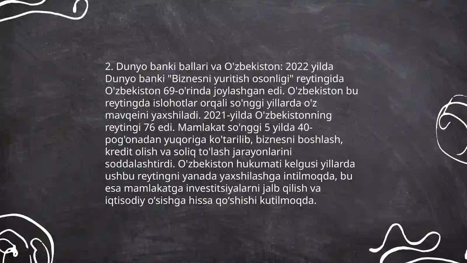 O'zbekistonda roʻy berayotgan o'zgarishlarning xalqaro reyting va indekslarda aks etishi 4