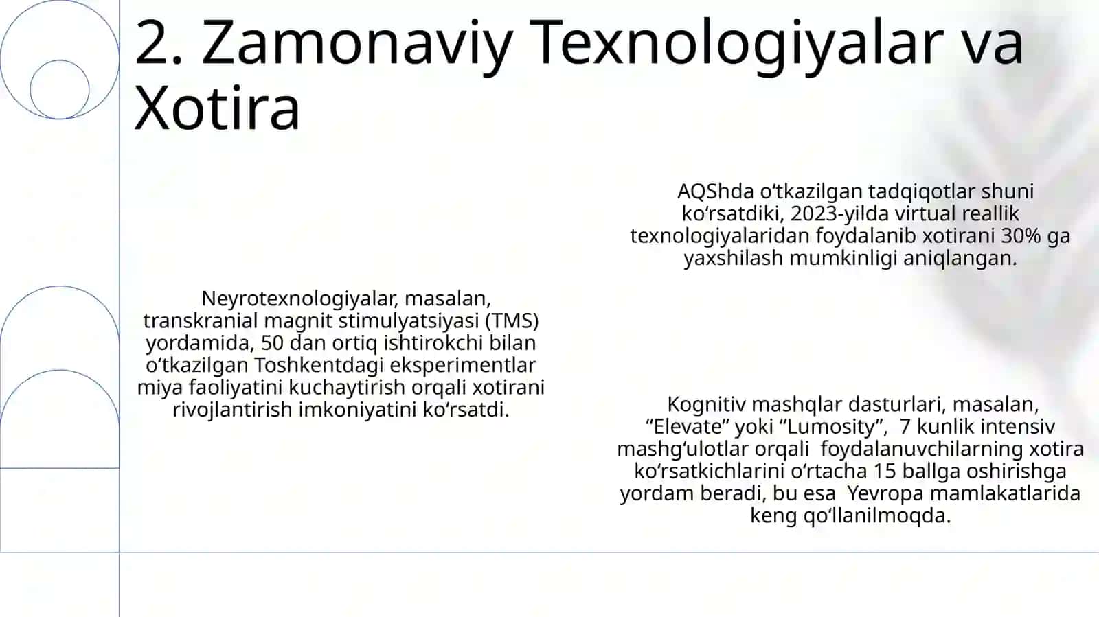 Ixtiyoriy xotirani shakllantirishning usul va vositalari 4