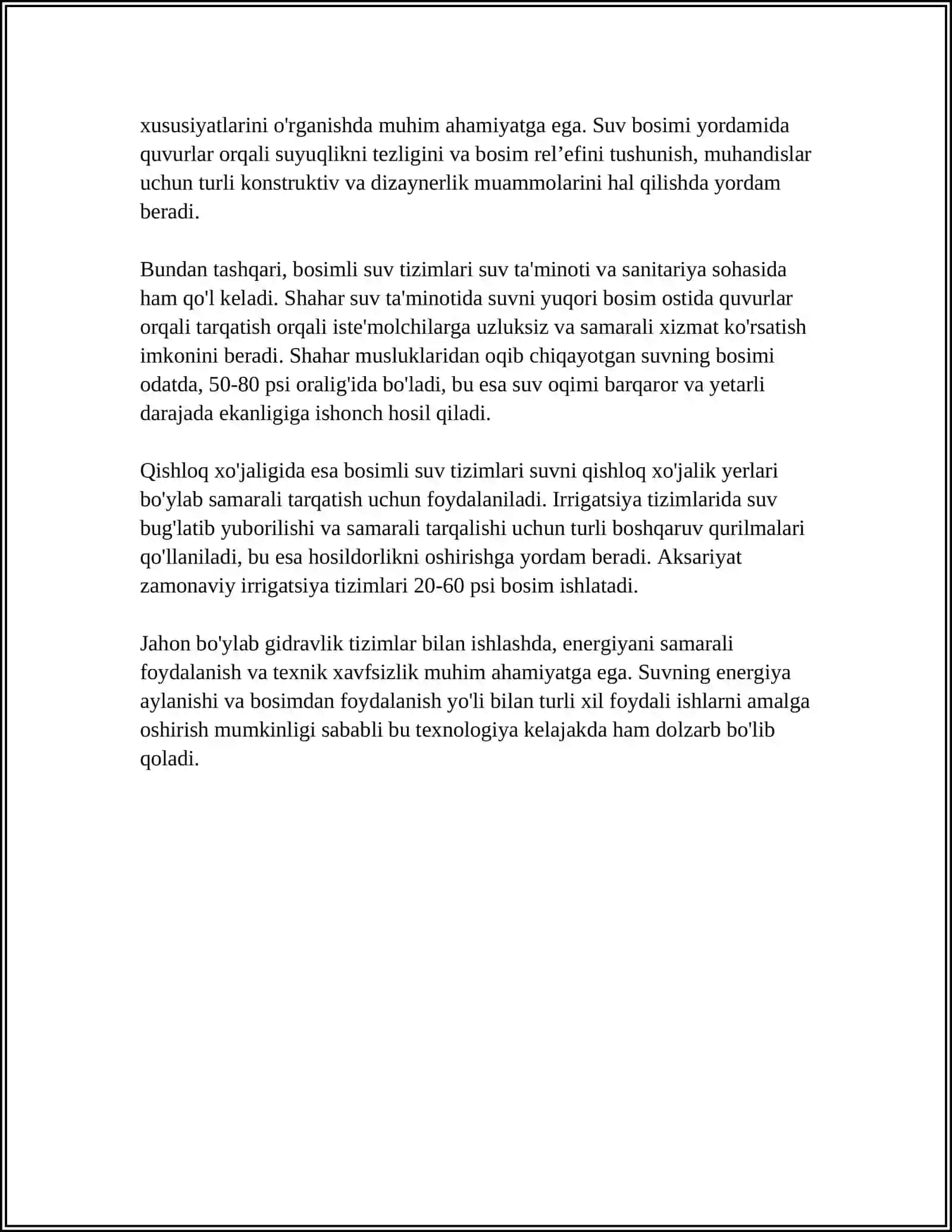 BOSIMLI VA BOSIMSIZ SUVLAR 4