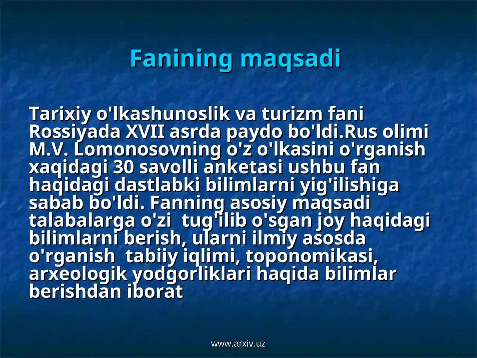 Tarixiy o’lkashunoslik va turizm tarixi va turlari 4