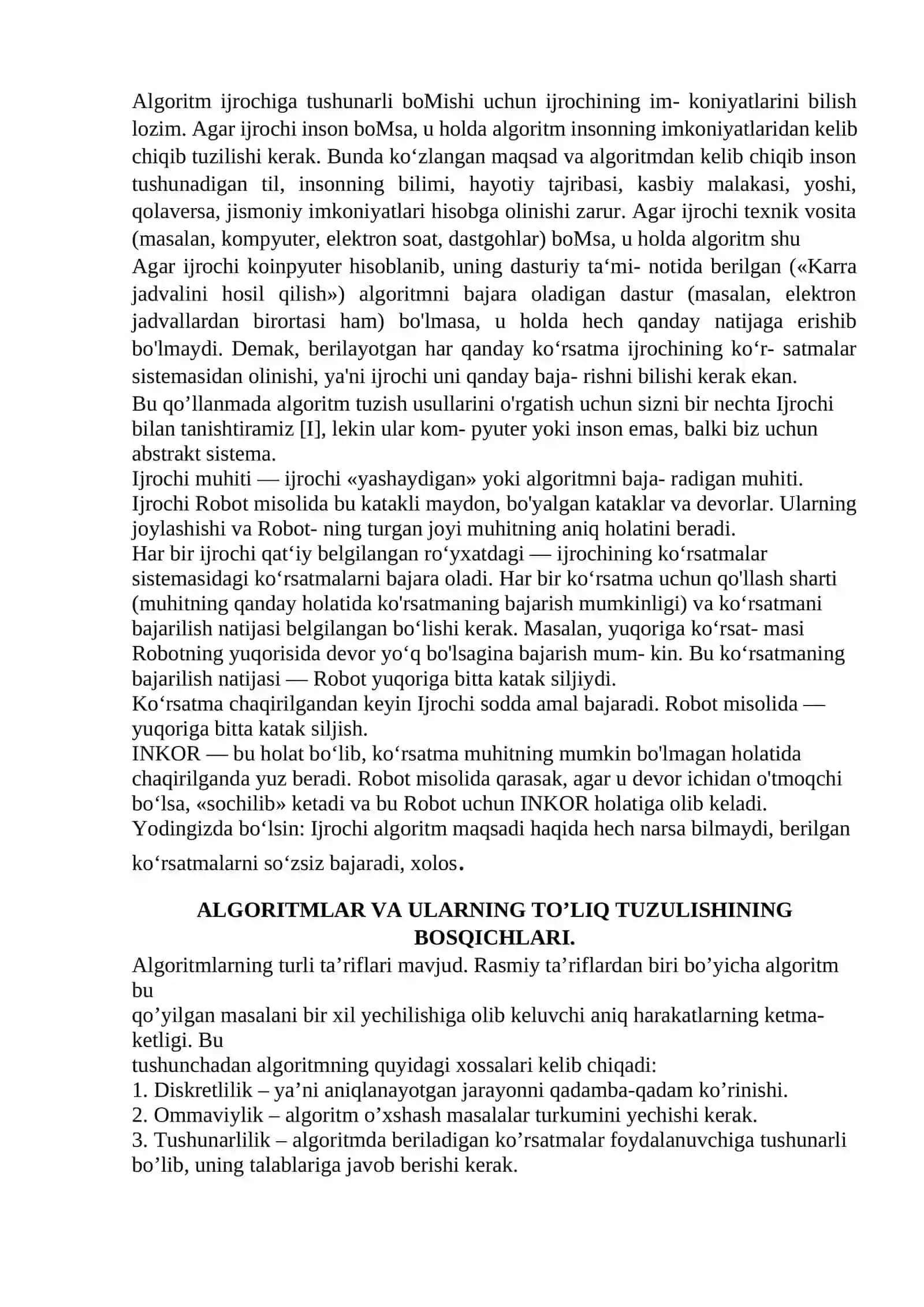 ICHMA ICH JOYLASHGAN SIKLLAR. ALGORITMLARNI TAHLIL QILISH VA LOYIHALASH 4