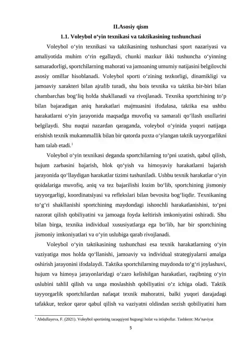 Voleybol o‘yin texnikasi va taktikasini tasnifi 4