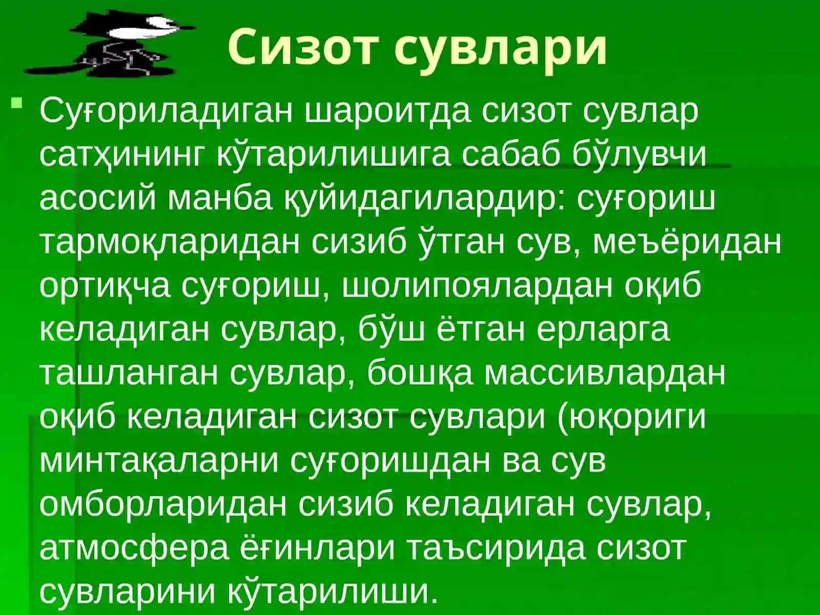 Сизот сувлари 4