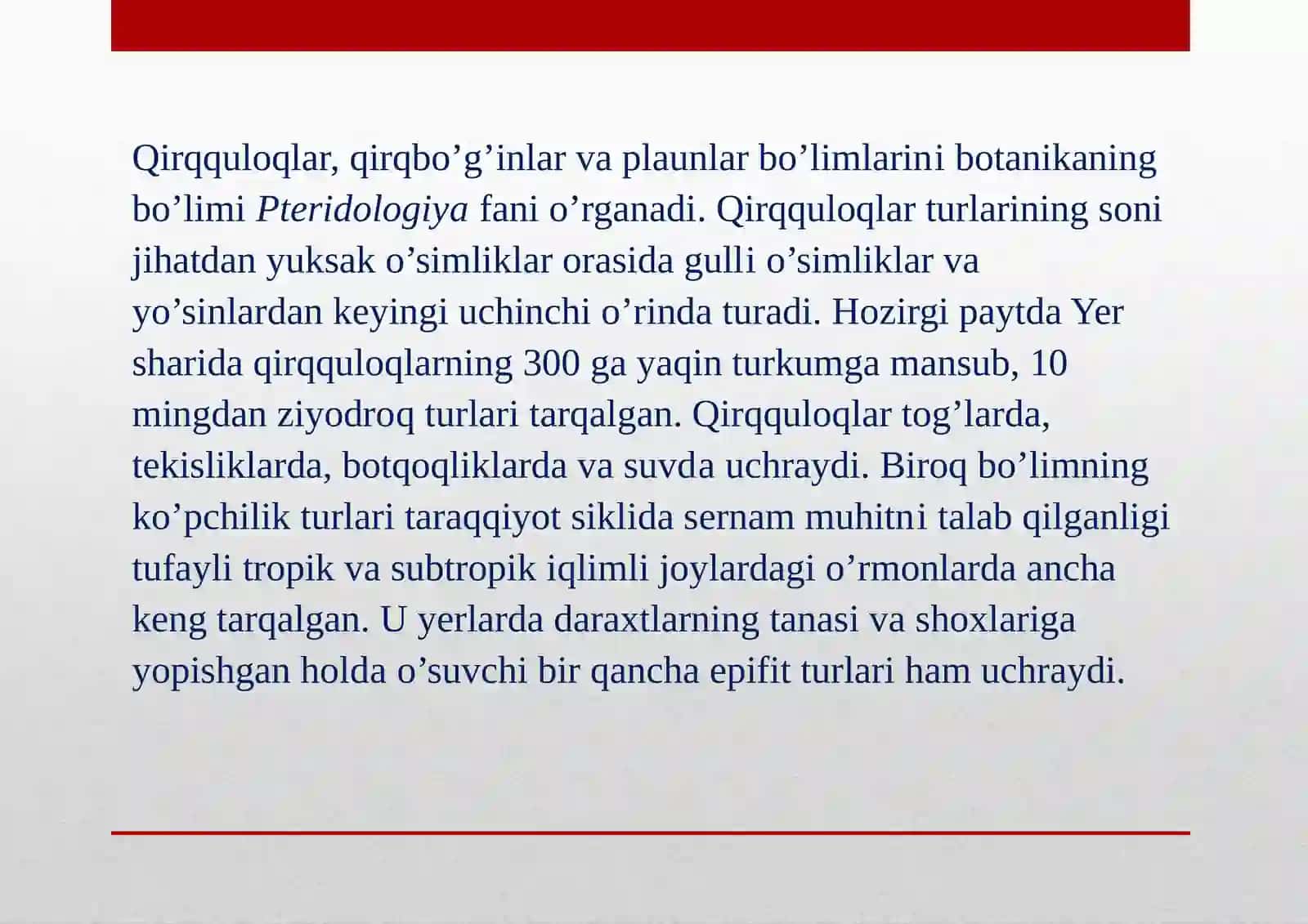 QIRQQULOQSIMONLAR SISTEMATIKASI VA EVOLYUTSION AHAMIYATI 4