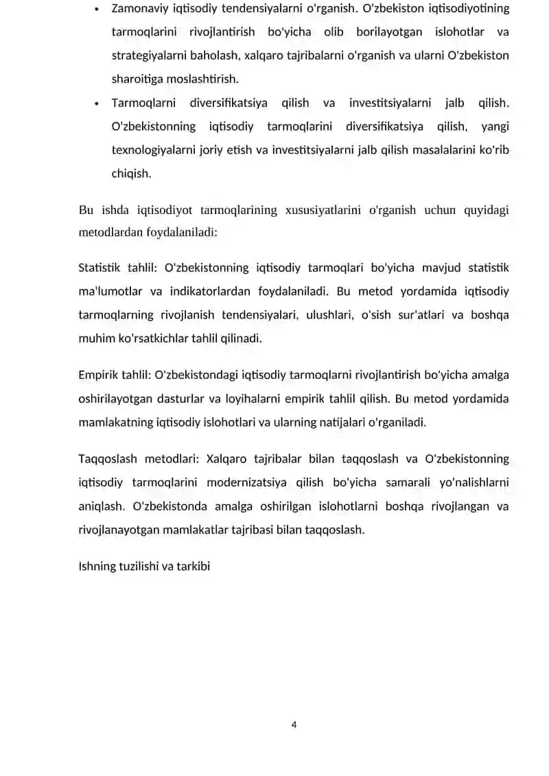 O’zbekiston Iqtisodiyotining umumiy tavsifi 4