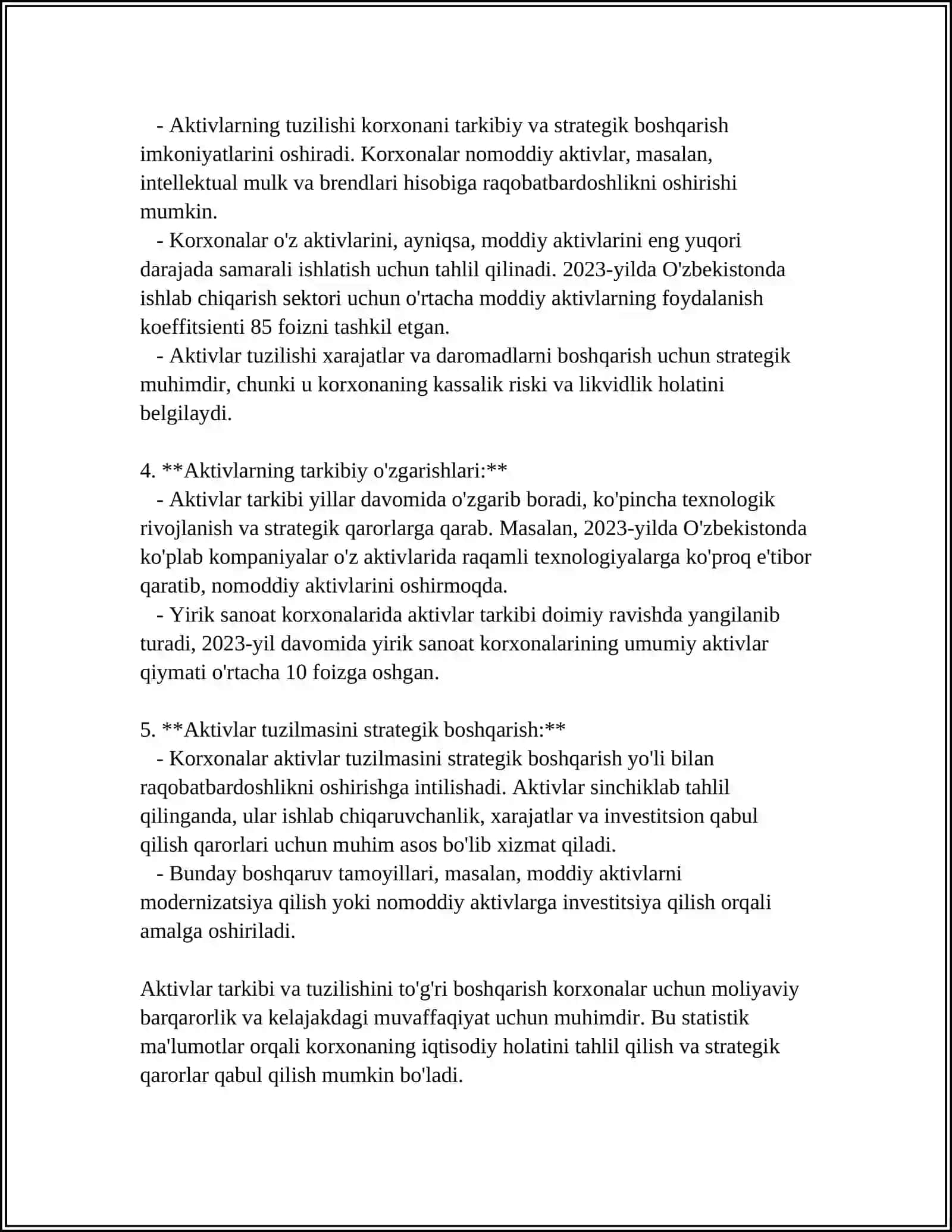MOLIYAVIY HOLAT (BUXGALTERIYA BALANSI) TAHLILI 4