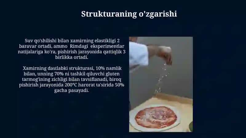 Xamir tayyorlashdan so'ng makaron hamirining struktura mexanik xususiyatlarini o'zgarishi 4